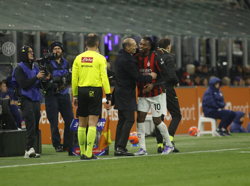 Rafael Leão foi decisivo no triunfo dos milaneses ante a Lazio