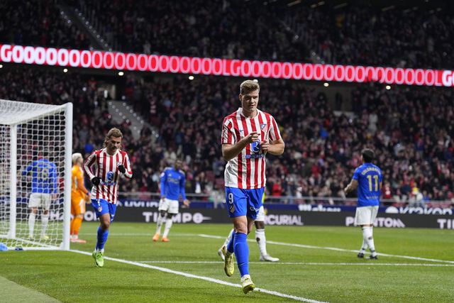 Alexander Sorloth na vitória dos 'colchoneros'