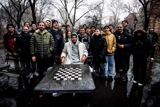 No sábado de manhã joguei xadrez à chuva com uma estrela da NBA