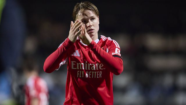 Andreas Schjelderup, extremo do Benfica - Foto Imago