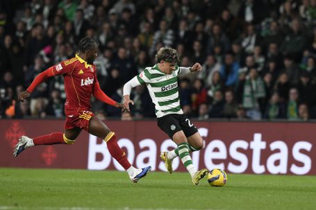 Maxi Araújo marcou segundo golo dos leões na goleada ao Rio Ave (4-0) (Foto Sérgio Miguel Santos)