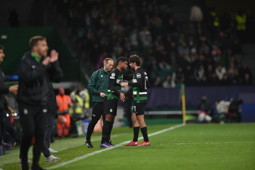 Trincão substituído no Sporting-Bolonha da UEFA Champions League (foto: Miguel Nunes)