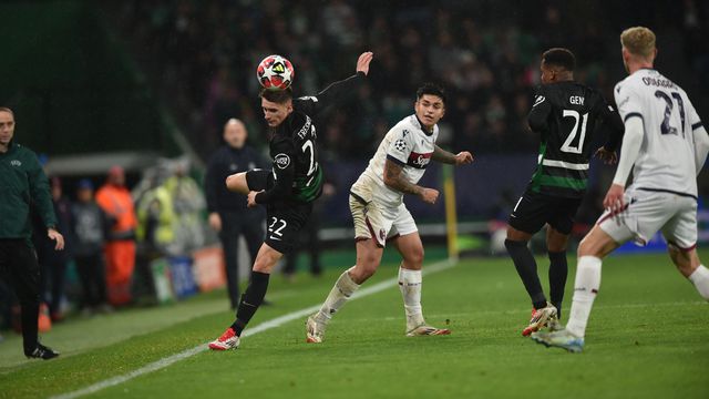 Fresneda e Geny Catamo no Sporting-Bolonha da UEFA Champions League (foto: Miguel Nunes)