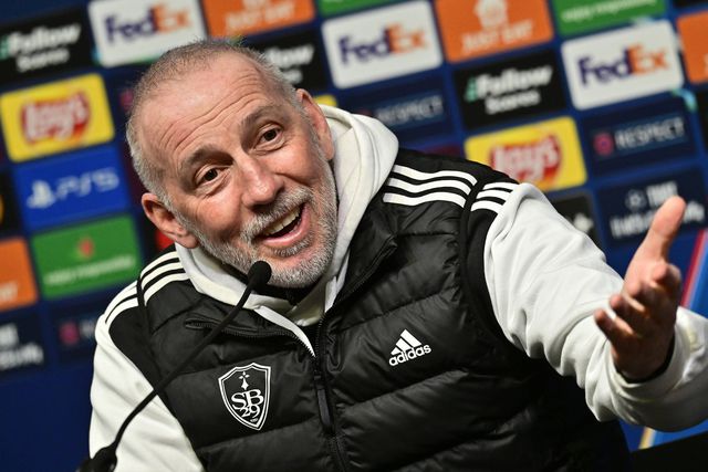 Éric Roy, treinador do Brest, em conferência de imprensa