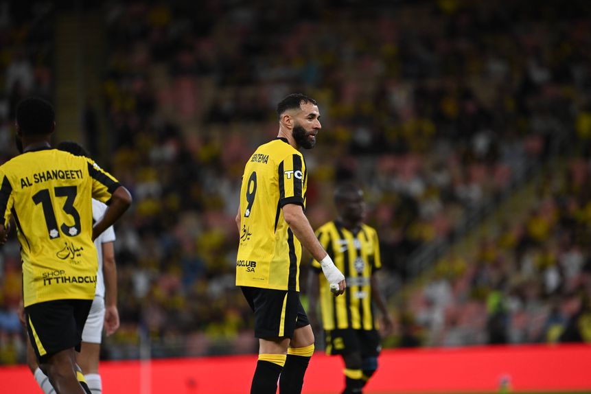 Karim Benzema, avançado e capitão do Al Ittihad, campeão saudita