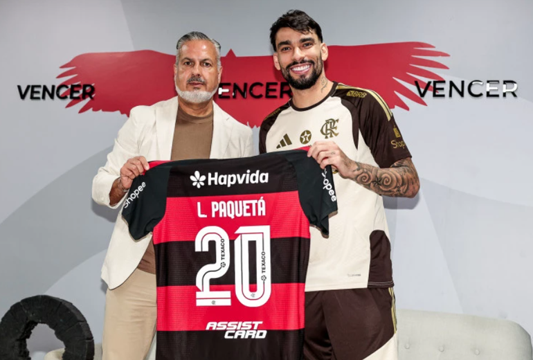 3.º: Brasileirão (€202 M), Lucas Paquetá (€42 M) foi a contratação mais cara do campeonato brasileiro - Foto: Flamengo
