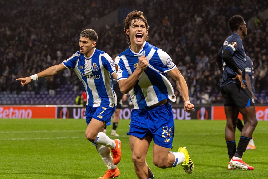 A celebração de Rodrigo Mora contra o Rangers - Foto: Imago