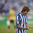 Rodrigo Mora a celebrar o golo da reviravolta do FC Porto no Estoril