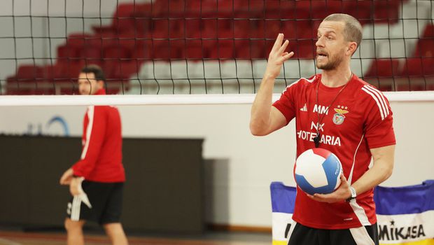 Marcel Matz, treinador da equipa de voleibol do Benfica 2024-25. Foto SL Benfica