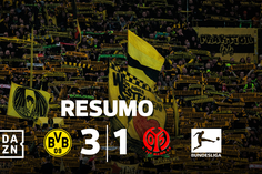 O resumo do triunfo do Dortmund sobre o fenómeno Mainz