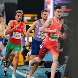Isaac Nader nos Mundiais de pista curta na China 2025. Foto FPAtletismo