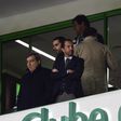 Imagem de arquivo: Varandas entre Fernando Gomes e Proença, na tribuna de Alvalade (foto: Sérgio Miguel Santos/A BOLA)