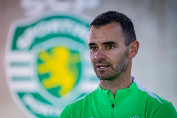 O treinador dos jovens leões, João Gião  (Foto Sporting CP)