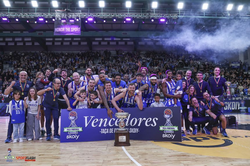 Basquetebol, FC Porto vencedor da Taça de Portugal 2024/25, em Matosinhos, Fotografia FPB