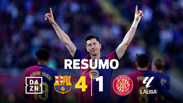 VÍDEO: mais uma goleada do Barça com dedo de Lewandowski (resumo)