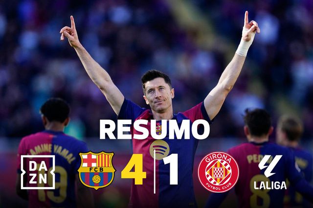 VÍDEO: mais uma goleada do Barça com dedo de Lewandowski (resumo)