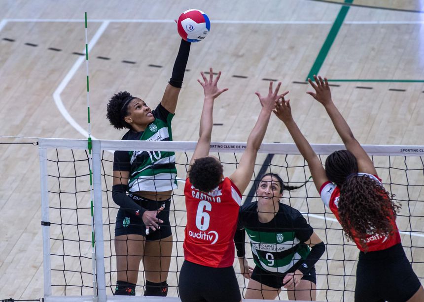 Jogo de voleibol feminino entre o Sporting e o SC Braga. 2024-25 Foto Sporting