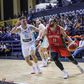 Miguel Queiroz, jogador da Seleção Nacional de basquetebol masculino no apuramento para o Eurobasket 2025. Foto FPB