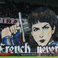 Tifo do Lille com Joana d' Arc