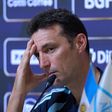 Lionel Scaloni, selecionador argentina, em conferência de imprensa