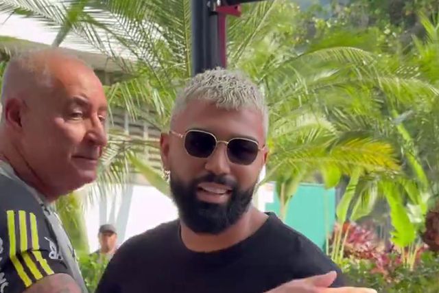 Gabigol teve direito a corredor de honra no regresso ao Ninho do Urubu