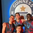 Jorge Silva, Tomás Martinho, Gabriel Vilela e João Samico bateram recorde do Guinness