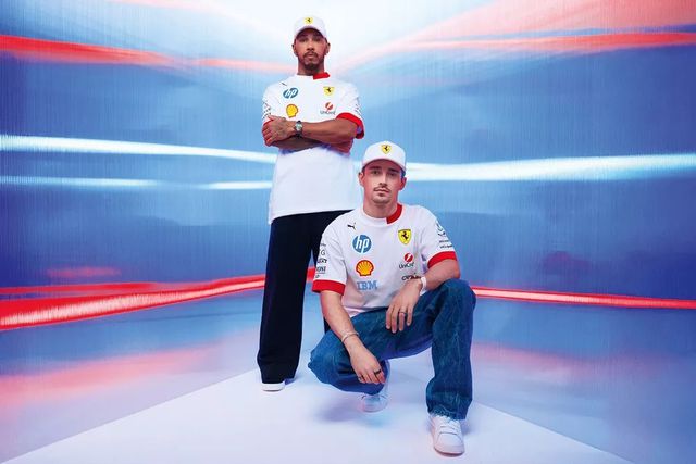 Hamilton e Leclerc vão vestir fatos brancos em Miami (Foto: Puma)