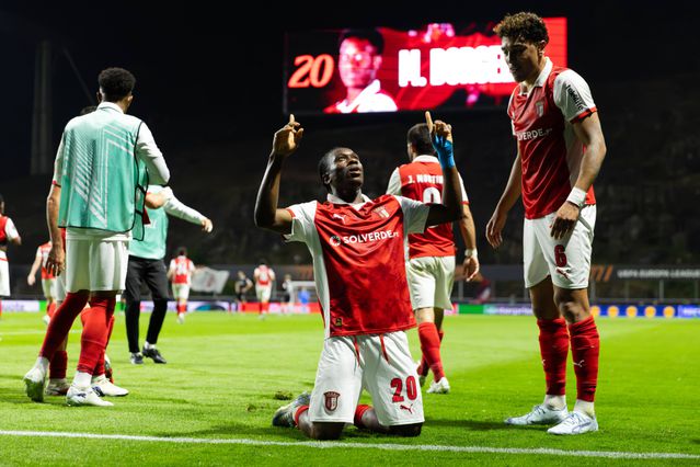 Mario Dorgeles, no último lance do desafio, selou a vitória do SC Braga sobre o Friburgo, na primeira mão das meias-finais da UEFA Europa League