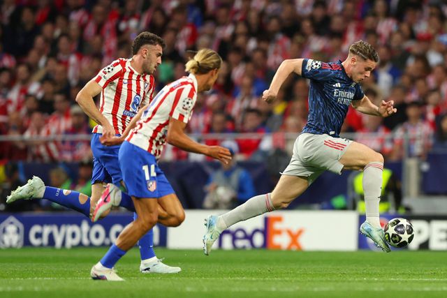 Viktor Gyokeres abriu o marcador do Atlético Madrid-Arsenal, de penálti