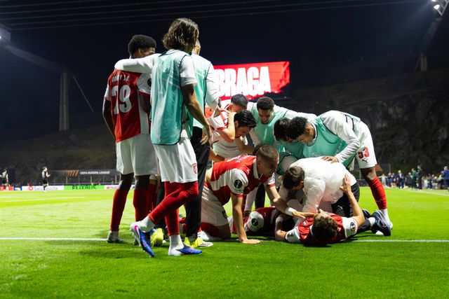 Festejos do SC Braga na compensação