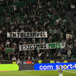 Claque do Sporting com mensagem para a equipa - Foto: D.R.