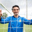 Nabil Touaizi, jogador do Alverca, deu uma entrevista a A BOLA (Foto: Mariana Tenorio)