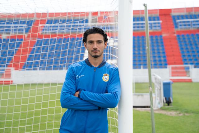 Nabil Touaizi, jogador do Alverca, em entrevista a A BOLA (Foto: Mariana Tenorio)