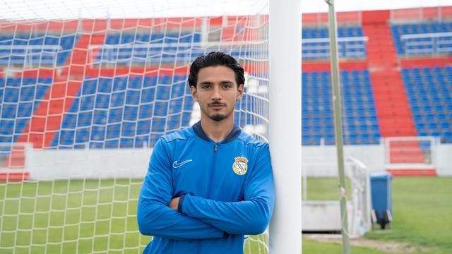Nabil Touaizi, jogador do Alverca, em entrevista a A BOLA (Foto: Mariana Tenorio)