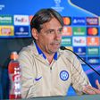Simone Inzaghi, treinador do Inter, em conferência de imprensa