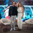 Entrevista de Irene Palma a Nuno Gomes na Cidade do Futebol (foto: Breno Barison)