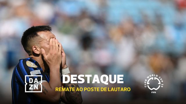 Lautaro Martínez contra o poste e no final... ganha o Fluminense