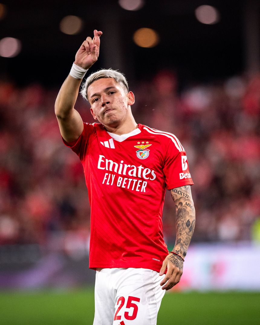 Gianluca Prestianni deixa mensagem de agradecimento a Di María Foto: IMAGO