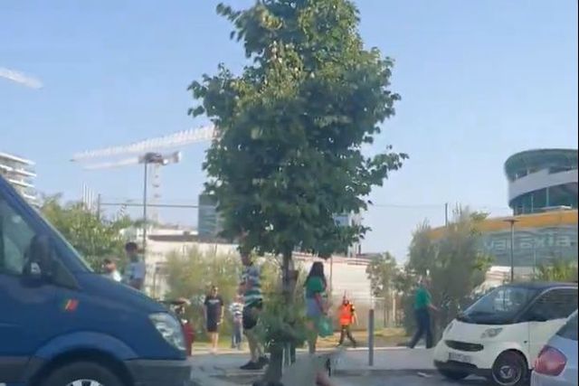 Vídeo: polícia atropelado antes da final de futsal