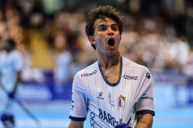 Pol Manrubia, Equipa do OC Barcelos no campeonato nacional de hóquei em patins 2024-25. Foto FPP