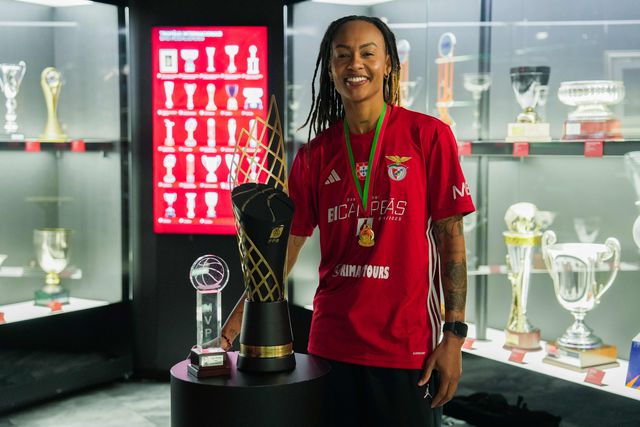 A jogadora de basquetebol do Benfica Raphaella Monteiro 2025. Foto A BOLA