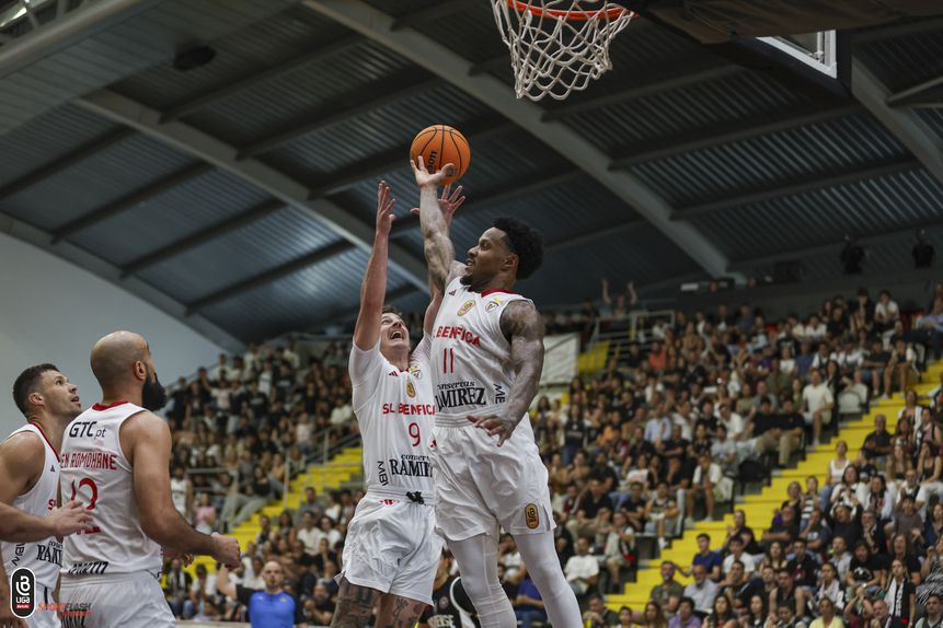 Ahmaad Rorie, jogador da equipa de basquetebol do Benfica 2024-25. Foto FPB