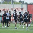 As imagens do treino do Benfica na véspera da Supertaça