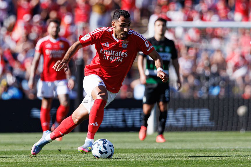 Vangelis Pavlidis na final da Taça de Portugal diante do Sporting