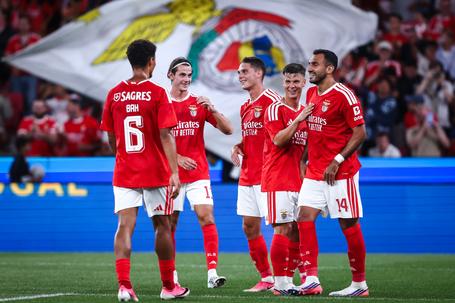 Festejos do Benfica frente ao St. Gallen