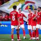 Festejos do Benfica frente ao St. Gallen