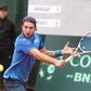 O uruguaio  Nicolas Xiviller descarregou a fúria numa loja de artigos de desporto. Foto ATP