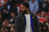 Ruben Amorim no banco de suplentes do Man. United no embate frente ao Burnley Foto: IMAGO