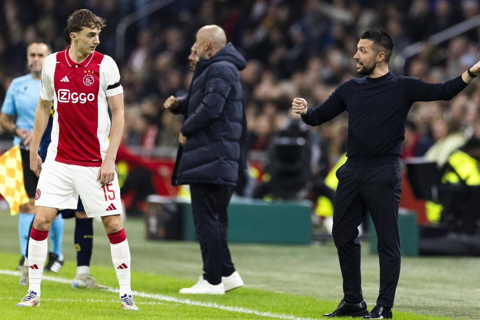 Youri Baas com Farioli no Ajax, em 2024/25 - Foto: IMAGO