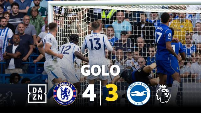 Só o apito final evitou mais golos no frenético Chelsea-Brighton